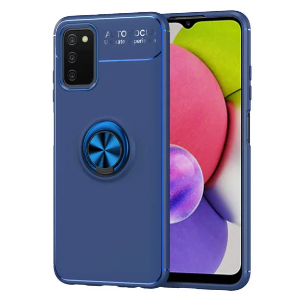 Galaxy A03s Kılıf Zore Ravel Silikon Kapak - Mavi - 1
