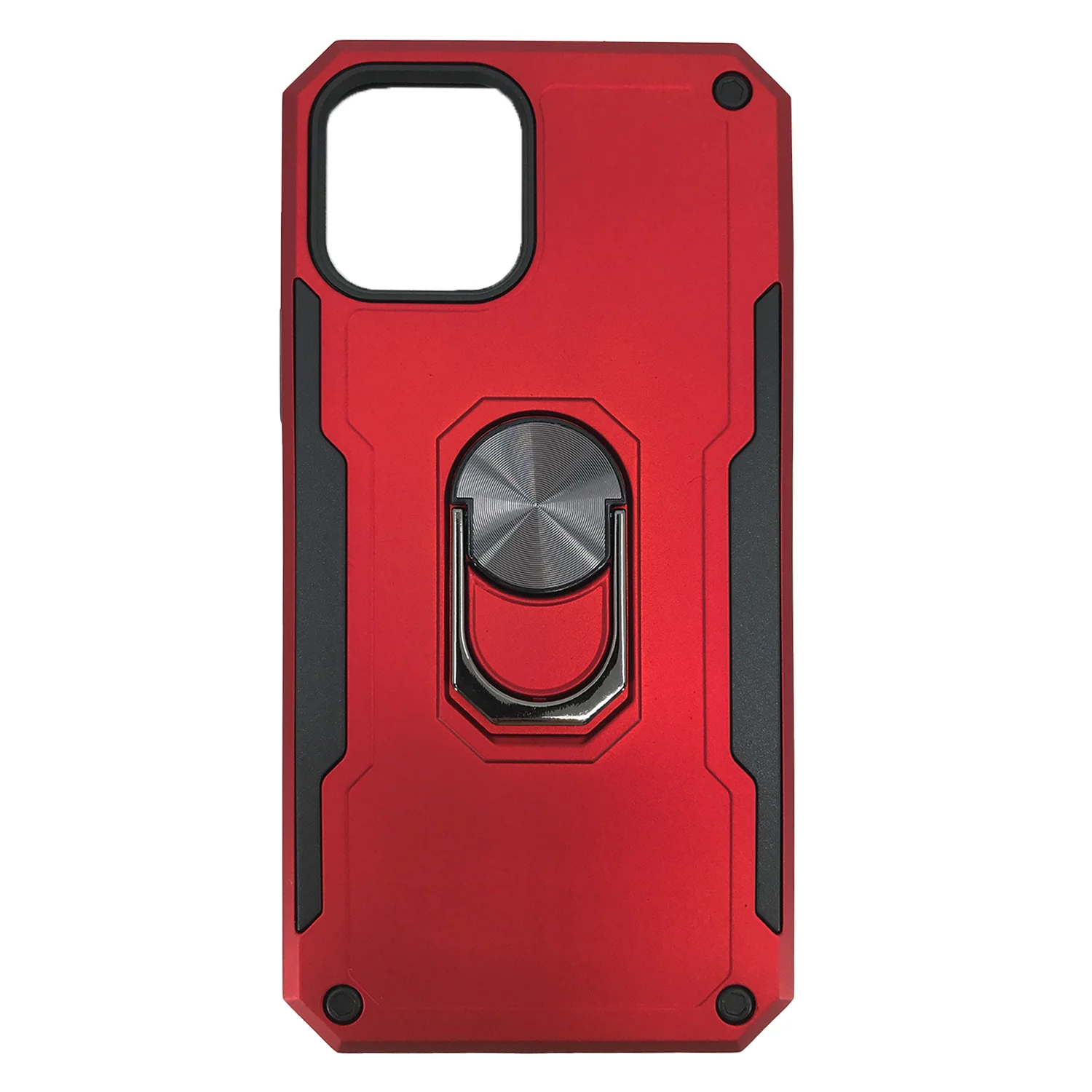 Nettech Apple iPhone 12 Uyumlu Panzer Seri Arka Koruma Kılıf (Kırmızı) NT-87215