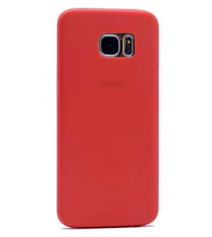 Galaxy S7 Edge Kılıf Zore 1.Kalite PP Silikon - Kırmızı