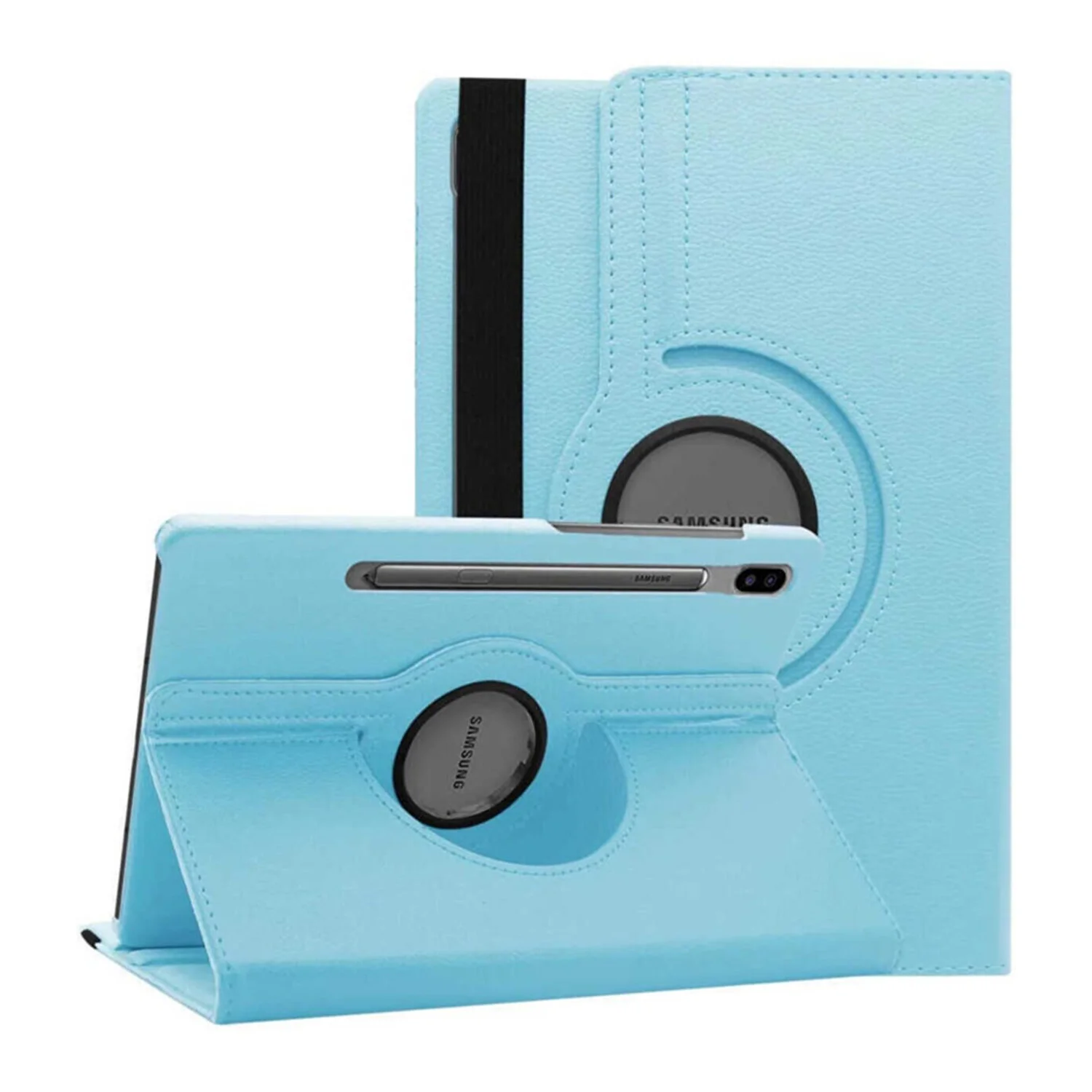 Nettech Samsung Galaxy Tab S7 FE LTE SM-T733 64 GB 12.4 Uyumlu 360 Kapaklı Kılıf (Mavi) NT-94575