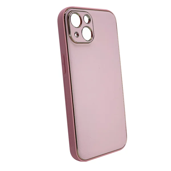 Nettech Apple iPhone 14 Uyumlu Coco Leather Seri Arka Koruma Kılıf (Pembe) NT-99613 - 2