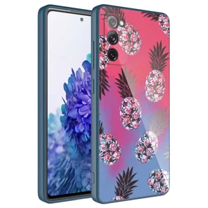 Galaxy S20 FE Kılıf Kamera Korumalı Desenli Sert Silikon Zore Epoksi Kapak - NO3