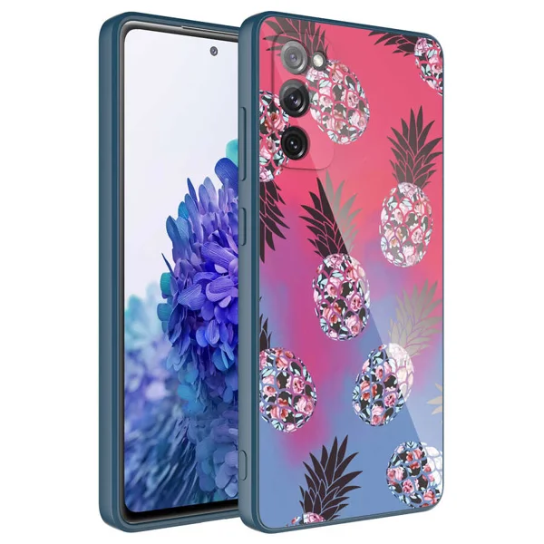 Galaxy S20 FE Kılıf Kamera Korumalı Desenli Sert Silikon Zore Epoksi Kapak - NO3 - 1
