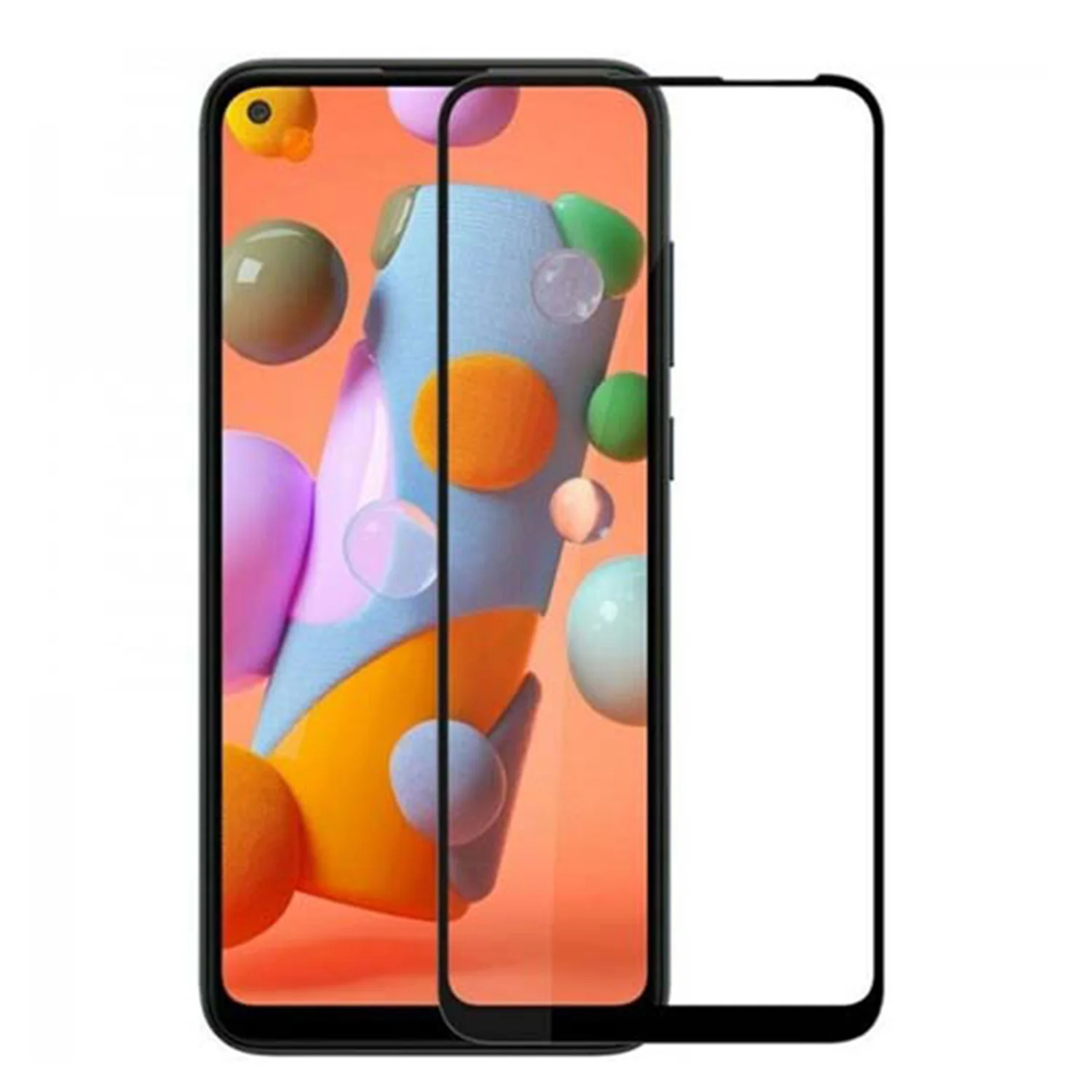 Nettech Samsung Galaxy A11 Uyumlu 5D Glas Full Cam Koruyucu (Şeffaf) NT-78787