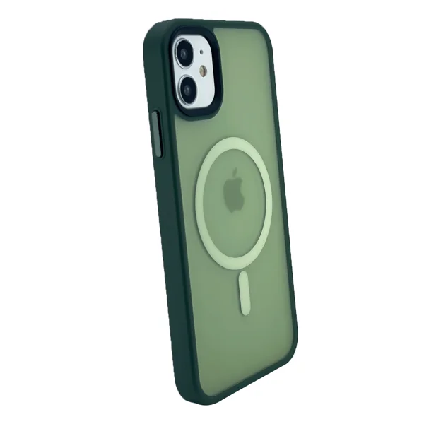 Nettech Apple iPhone 11 Uyumlu Mat Renkli MagSafe Arka Koruma Kılıf (Yeşil) NT-101304 - 2