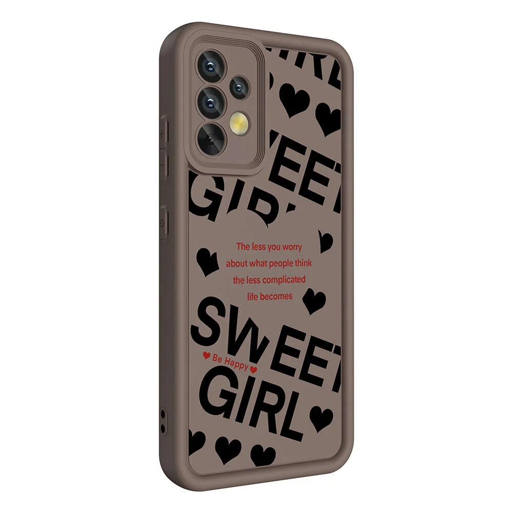 Galaxy A32 4G Kılıf Kamera Korumalı Baskılı Arka Yüzey Zore Klas Kapak - Siyah