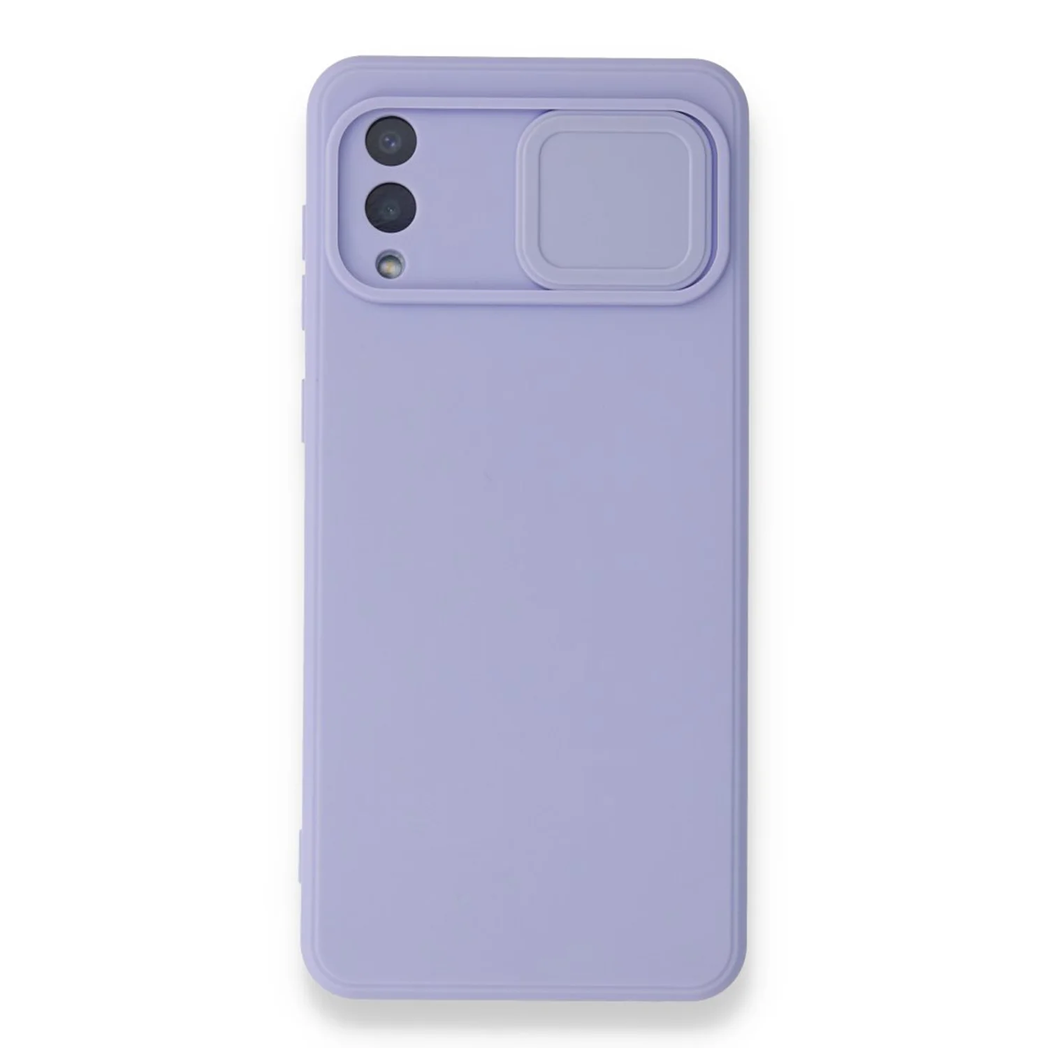 Nettech Samsung Galaxy A02 Uyumlu Kızaklı Kamera Korumalı Arka Koruma Kılıf (Lila) NT-87133