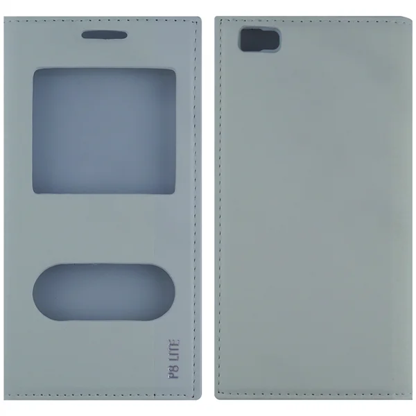 Nettech Huawei P8 Lite Uyumlu Pencereli Kapaklı Kılıf (Beyaz) VR-2011 - 1