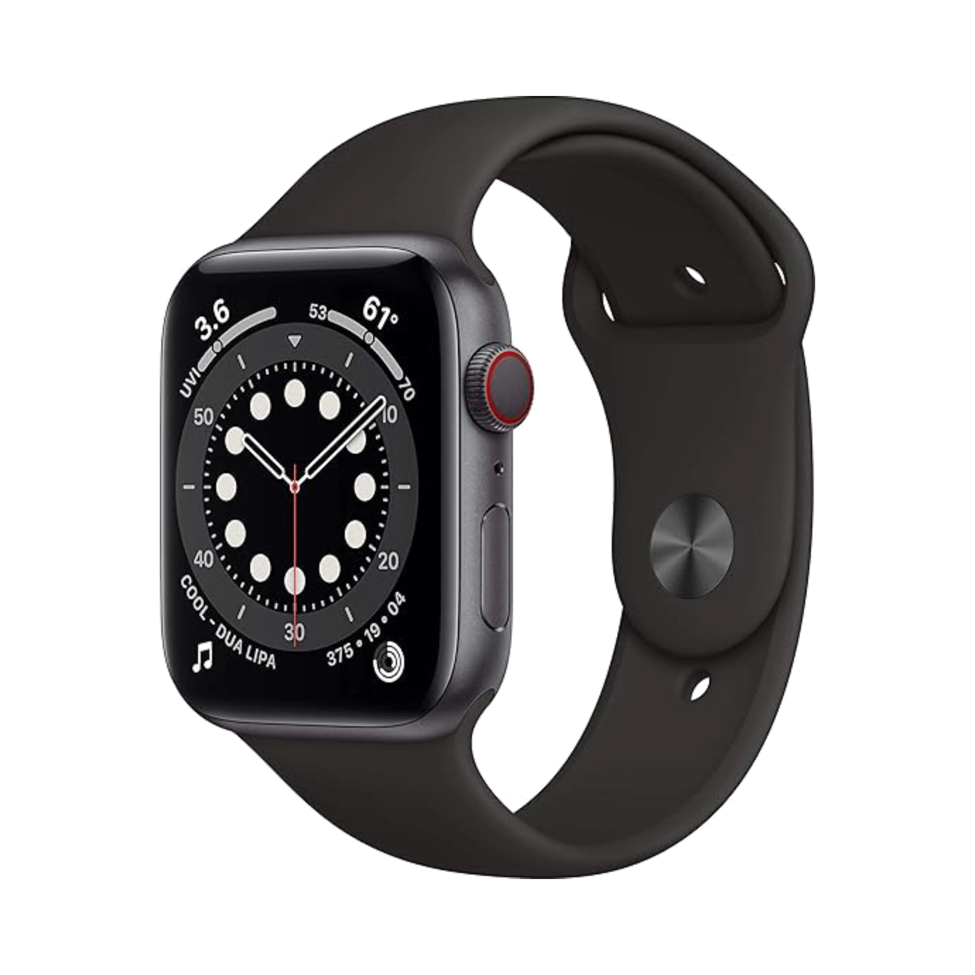 Apple Watch Series 6 - Alüminyum - 44mm - Cellular - Gece yarısı