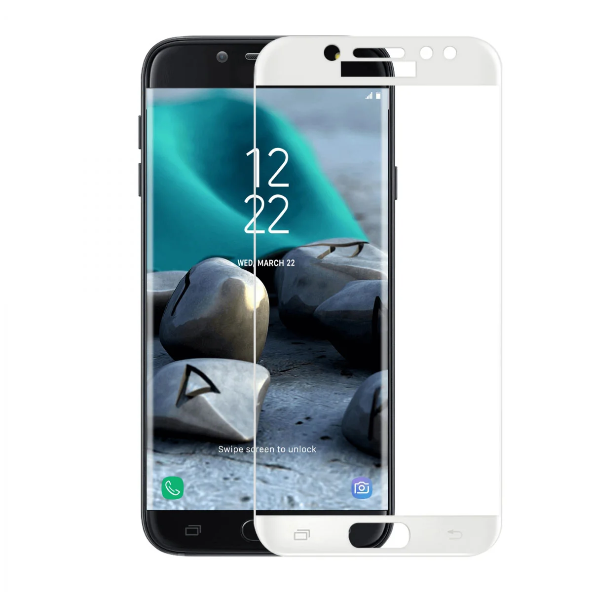 Helt Samsung Galaxy J730 J7 Pro Uyumlu Ön Koruma Nano Ekran Koruyucu (Beyaz) VR-8736