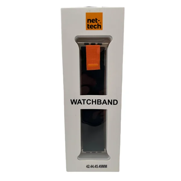 Nettech Apple Watch Seri 42/44 mm Uyumlu Kumaş Kordon (Siyah) NT-100592 - 5