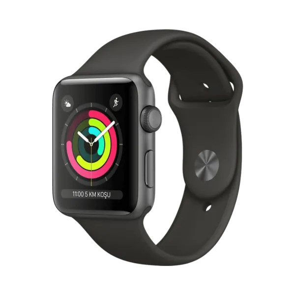 Apple Watch Series 3 - Alüminyum - 42mm - GPS - Gece yarısı