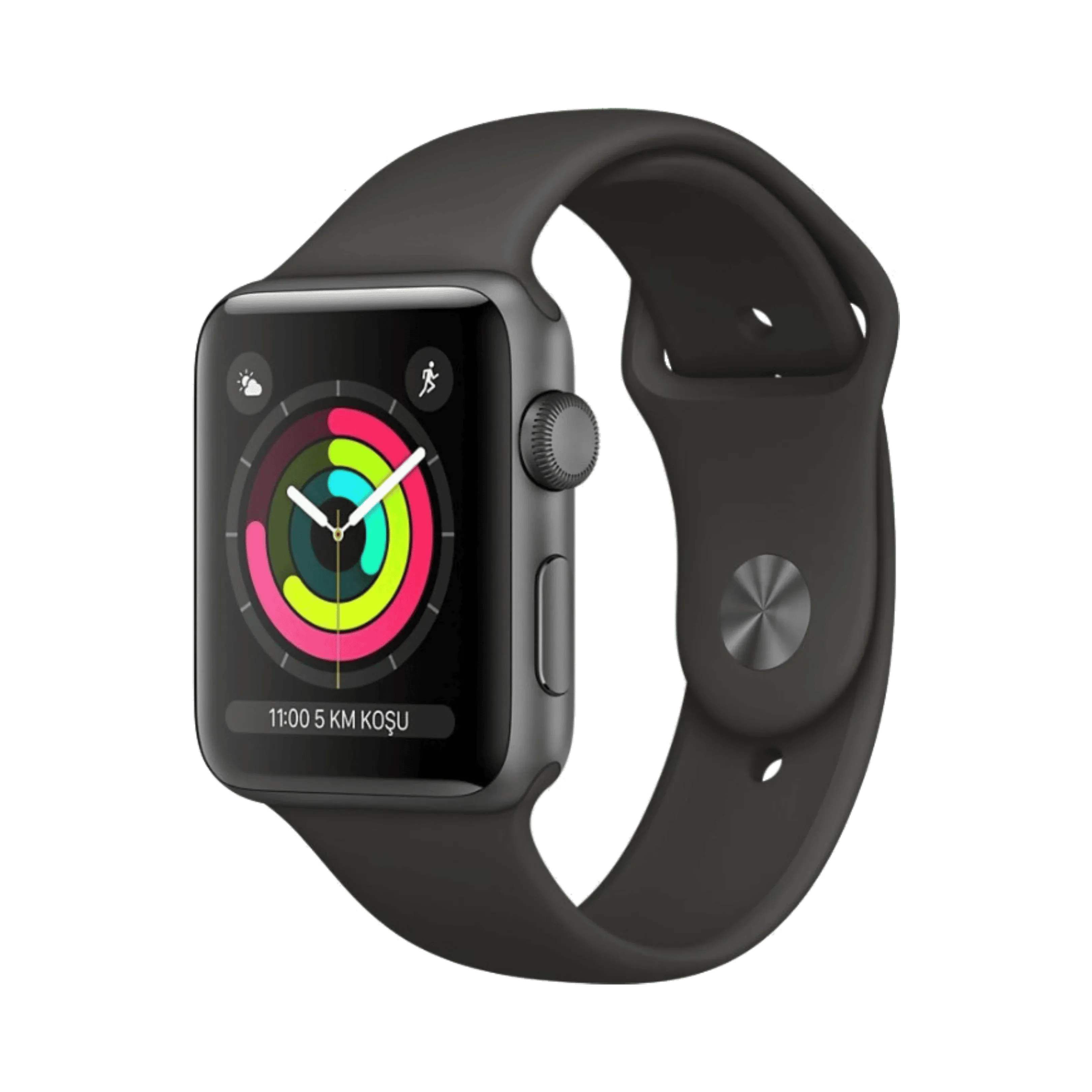 Apple Watch Series 3 - Alüminyum - 42mm - GPS - Gece yarısı