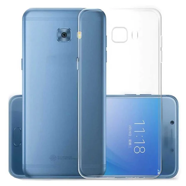 Galaxy C9 Pro Kılıf Zore Süper Silikon Kapak - Renksiz - 1