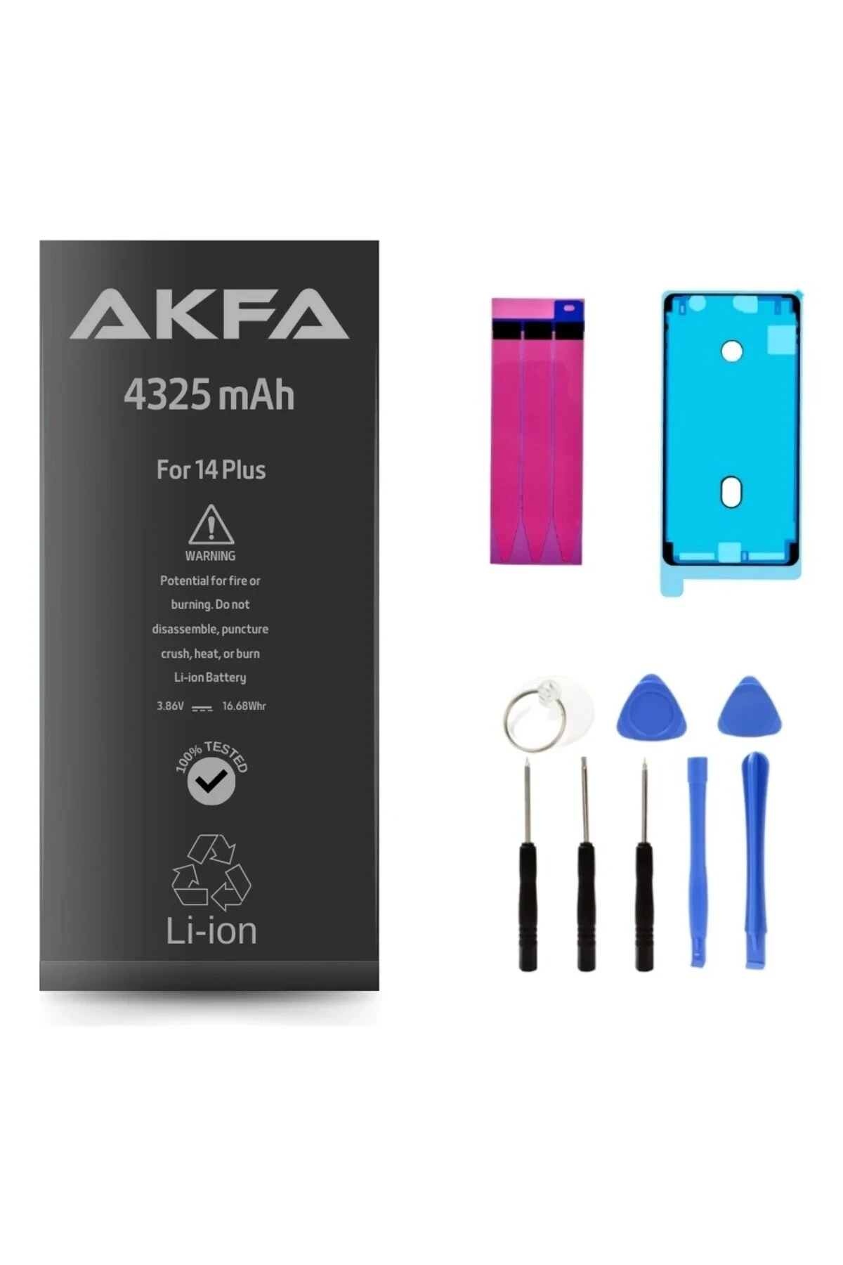 iPhone 14 Plus Uyumlu Telefon Bataryası 4710 Mah + Tamir Seti