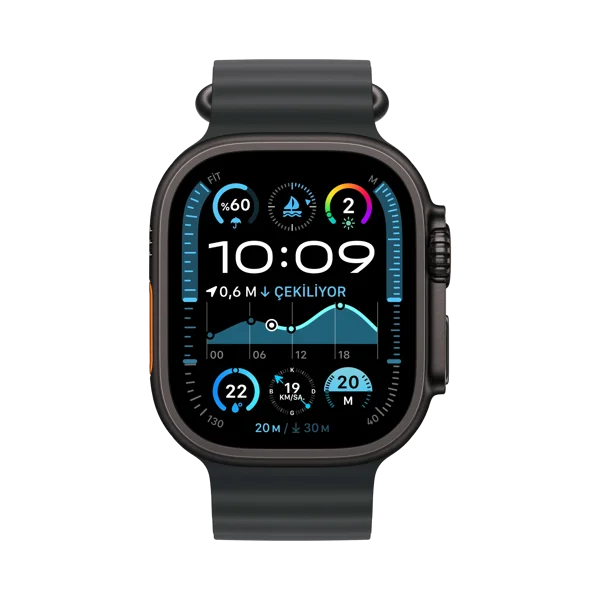 Apple Watch Ultra 2 - Titanyum - 49mm - GPS - Gece yarısı