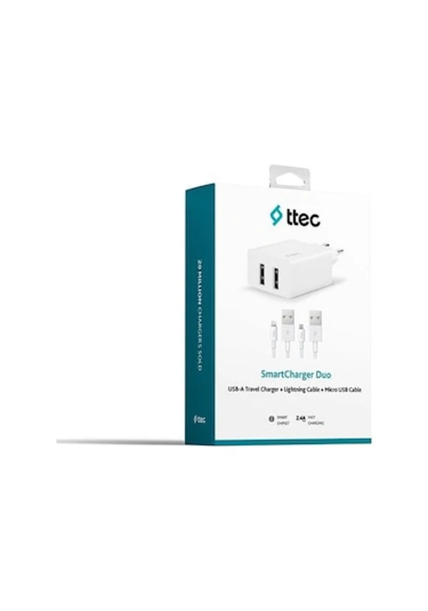 Ttec SmartCharger Duo 2.4A Seyahat Şarj Aleti Çift USB 2SCS21DB - 3
