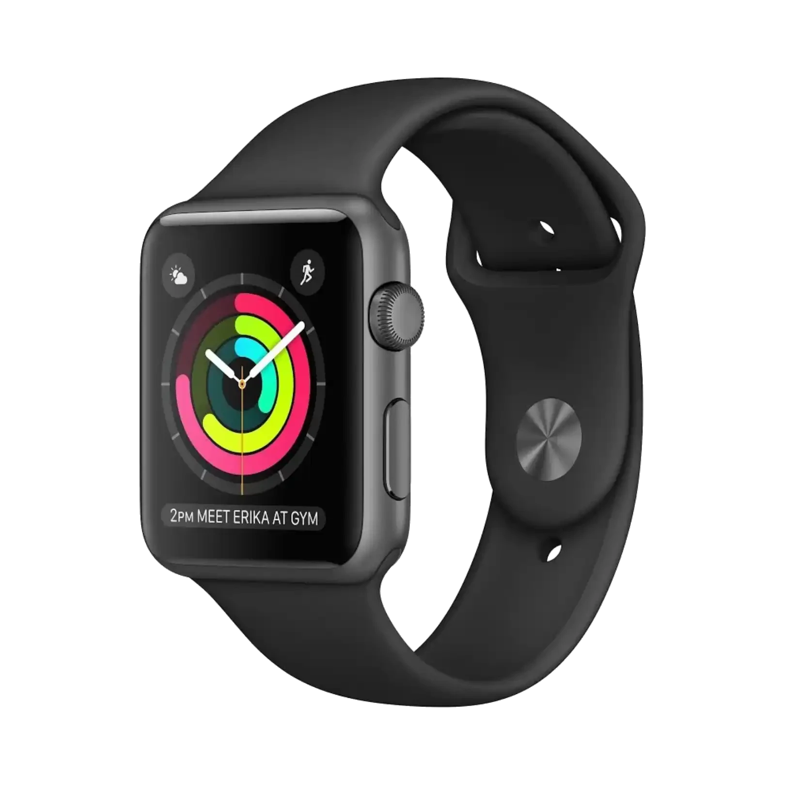 Apple Watch Series 1 - Alüminyum - 42mm - GPS - Gece yarısı