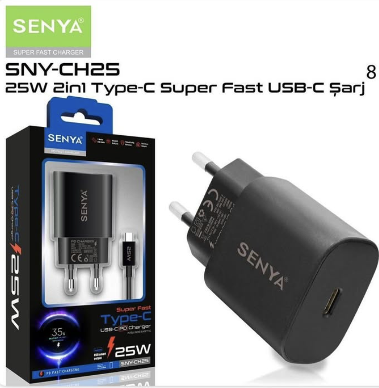 SENYA 25W TYPE-C / TYPE-C Fast Turbo Şarj