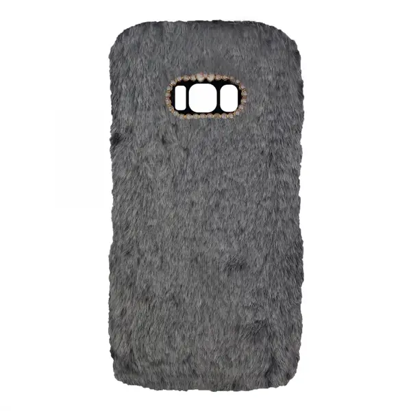 Nettech Samsung Galaxy G950 S8 Uyumlu Peluş Arka Koruma Kılıf (Gri) VR-12900