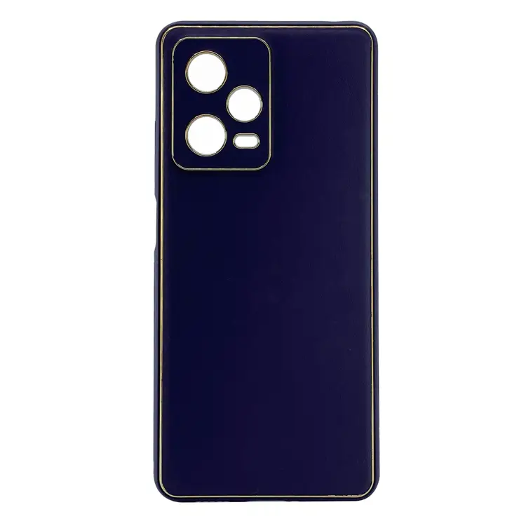 Nettech Xiaomi Redmi Note 12 Uyumlu Coco Leather Seri Arka Koruma Kılıf (Derin Mor) NT-99944