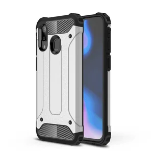 Galaxy A20 Kılıf Zore Crash Silikon Kapak - Gri
