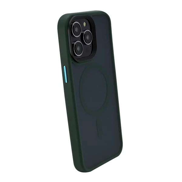 Nettech Apple iPhone 15 Pro Uyumlu Mat Renkli MagSafe Arka Koruma Kılıf (Yeşil) NT-104739 - 2