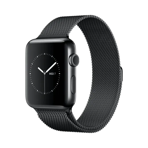 Apple Watch Series 2 - Paslanmaz Çelik - 38mm - GPS - Gece yarısı