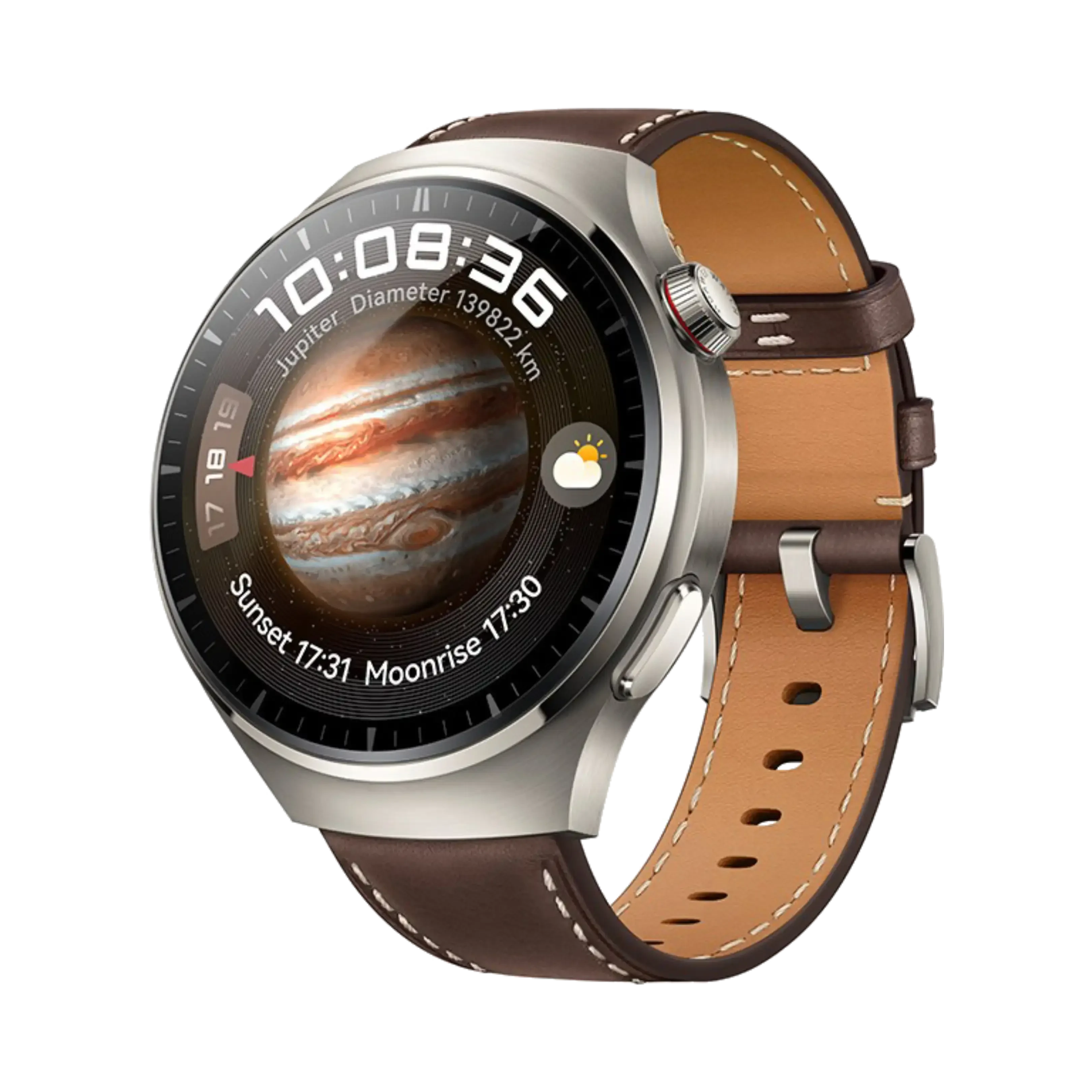 Huawei Watch 4 Pro Classic - Titanyum - 47mm - Cellular - Koyu Kahverengi