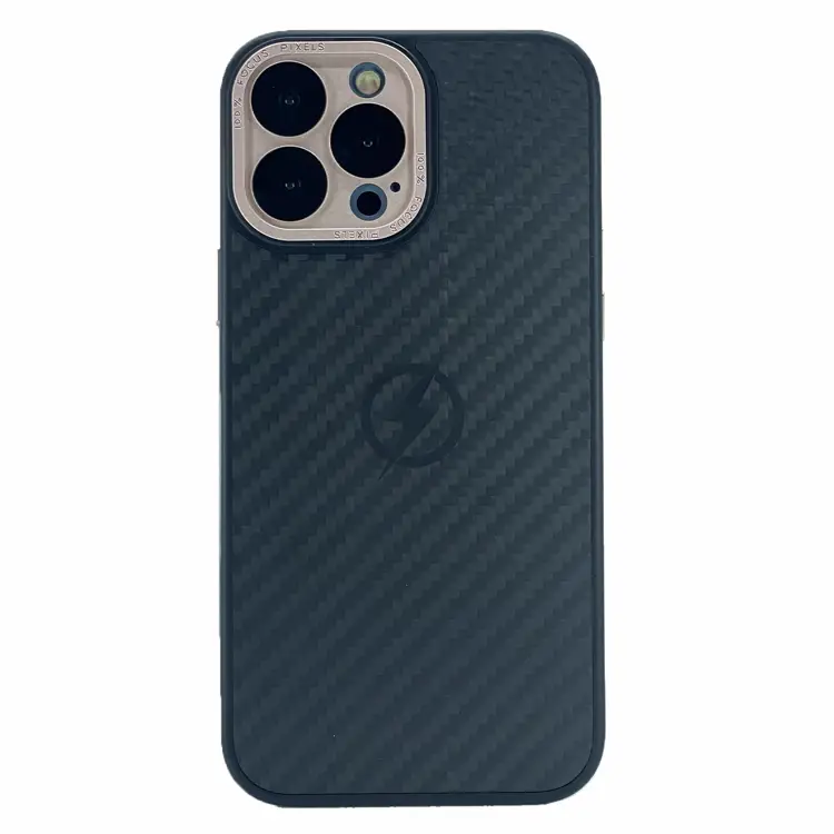 Nettech Apple iPhone 14 Pro Uyumlu Grand Karbon Seri Arka Koruma Kılıf (Pembe) NT-100470