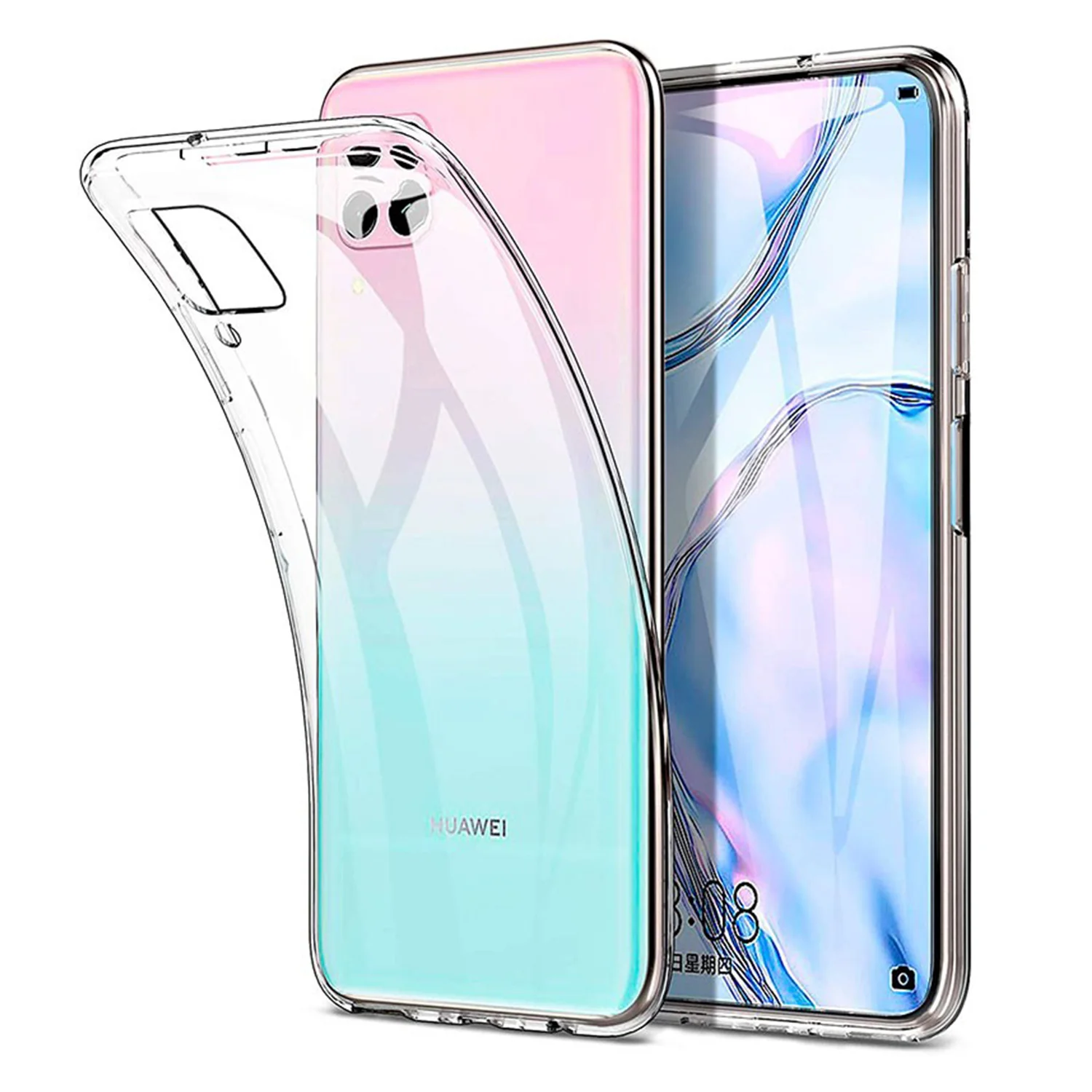 Nettech Huawei P40 Lite E Uyumlu Rarroz Seri Arka Koruma Kılıf (Şeffaf) NT-80217