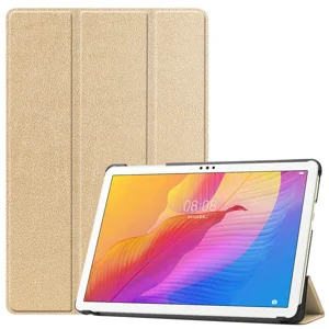 Huawei MatePad T10 Zore Smart Cover Standlı 1-1 Kılıf - Gold