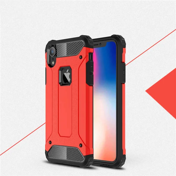 Apple iPhone XR 6.1 Kılıf Zore Crash Silikon Kapak - Kırmızı - 1