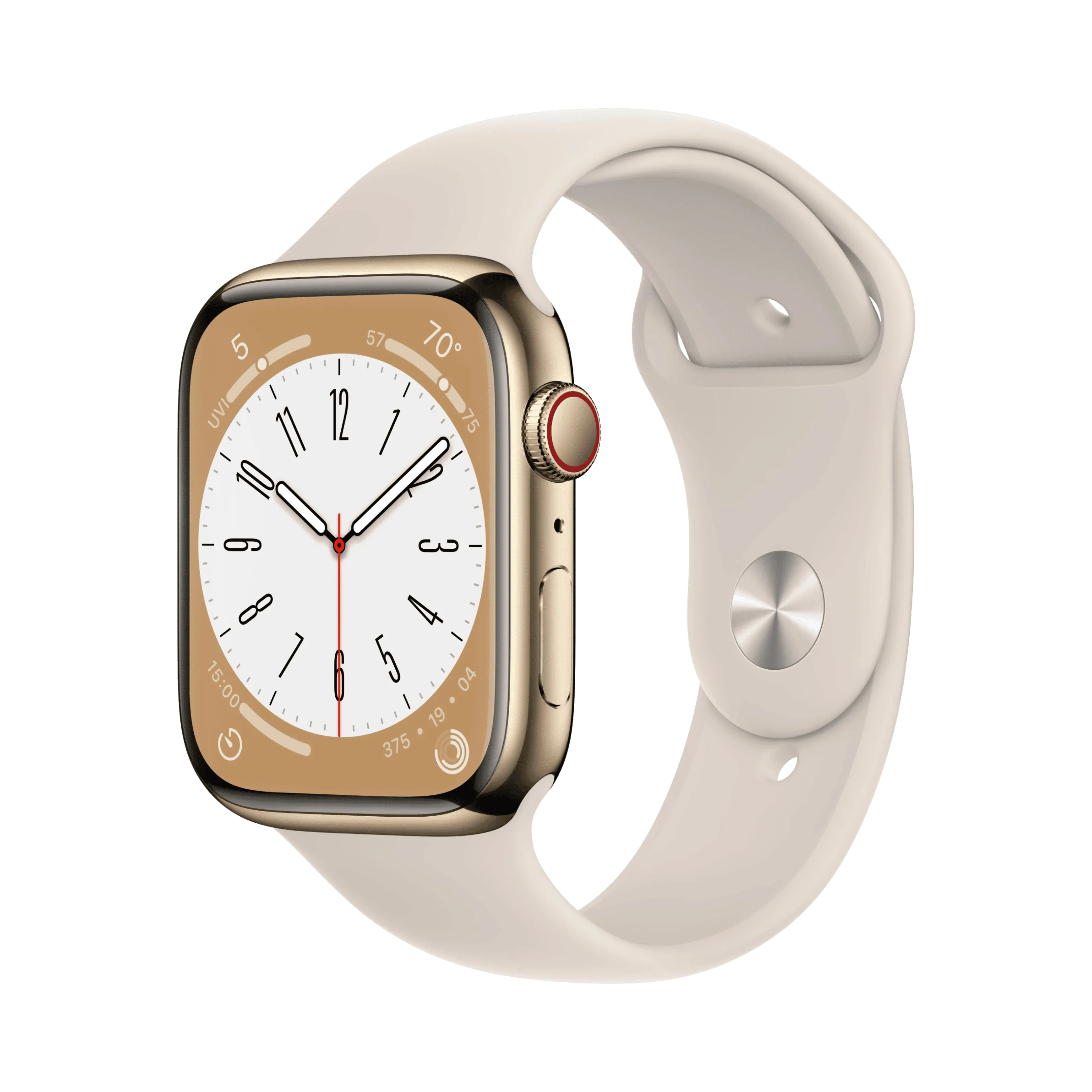 Apple Watch Series 8 - Paslanmaz Çelik - 45mm - Cellular - Altın