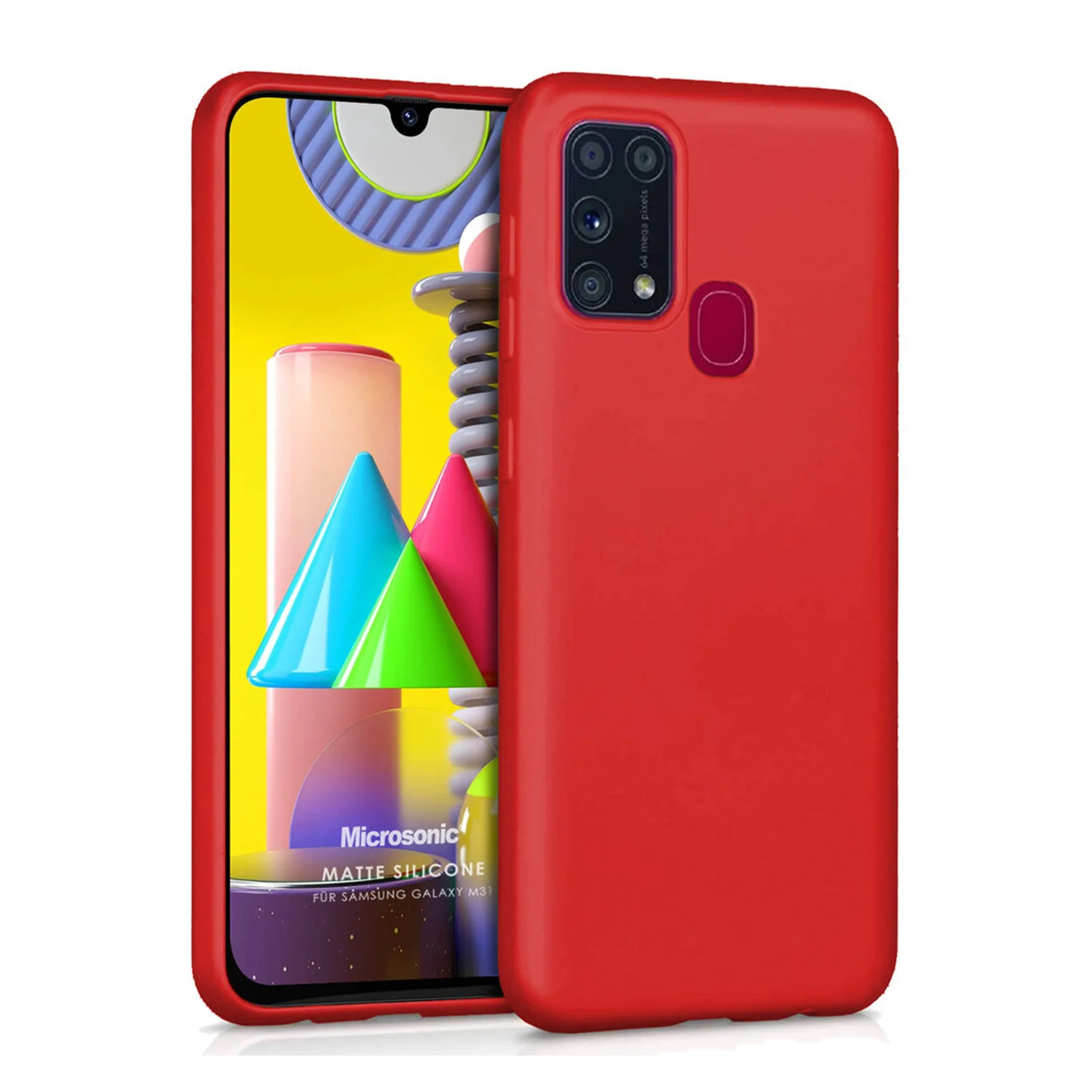 Nettech Samsung Galaxy M31 Uyumlu Nano Arka Koruma Kılıf (Kırmızı) NT-82639