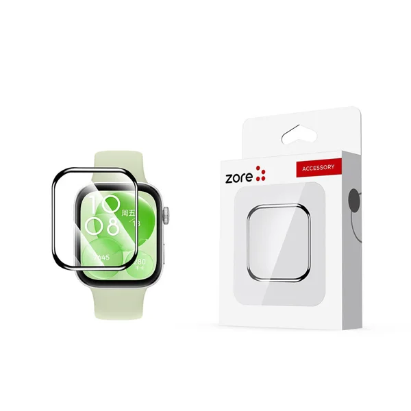 Huawei Watch Fit 3 Zore PMMA Pet Saat Ekran Koruyucu - Siyah - 1
