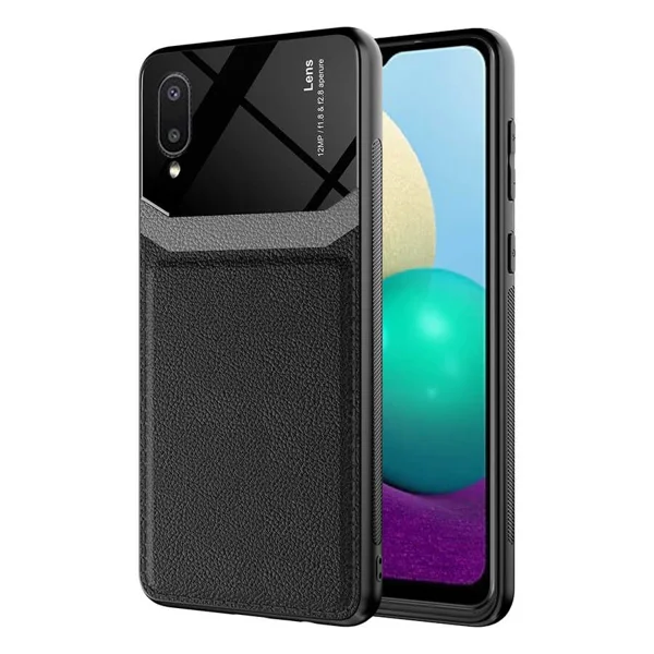 Galaxy A02 Kılıf ​Zore Emiks Kapak - Siyah - 1