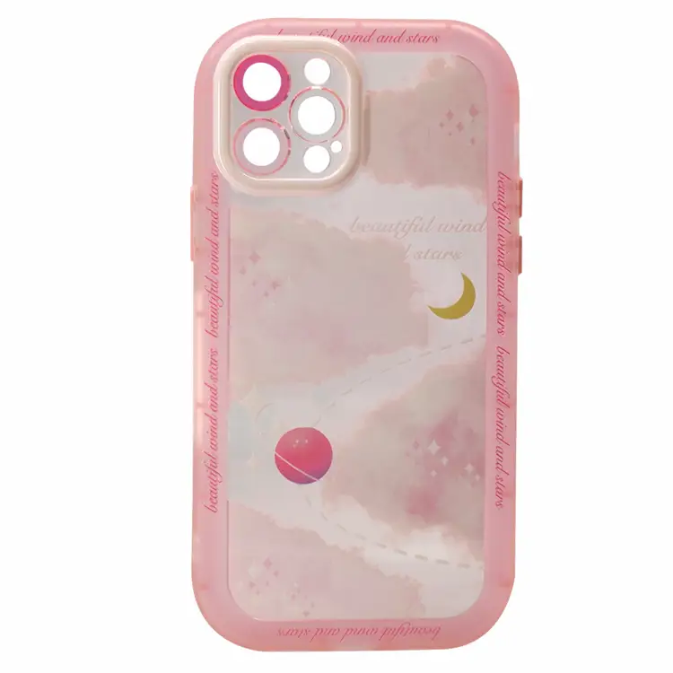 Nettech Apple iPhone 12 Pro Uyumlu Gif Seri Arka Koruma Kılıf (Pembe) NT-97249