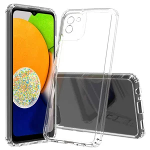 Galaxy A03 Kılıf Zore 2mm Anti Shock Silikon - Renksiz