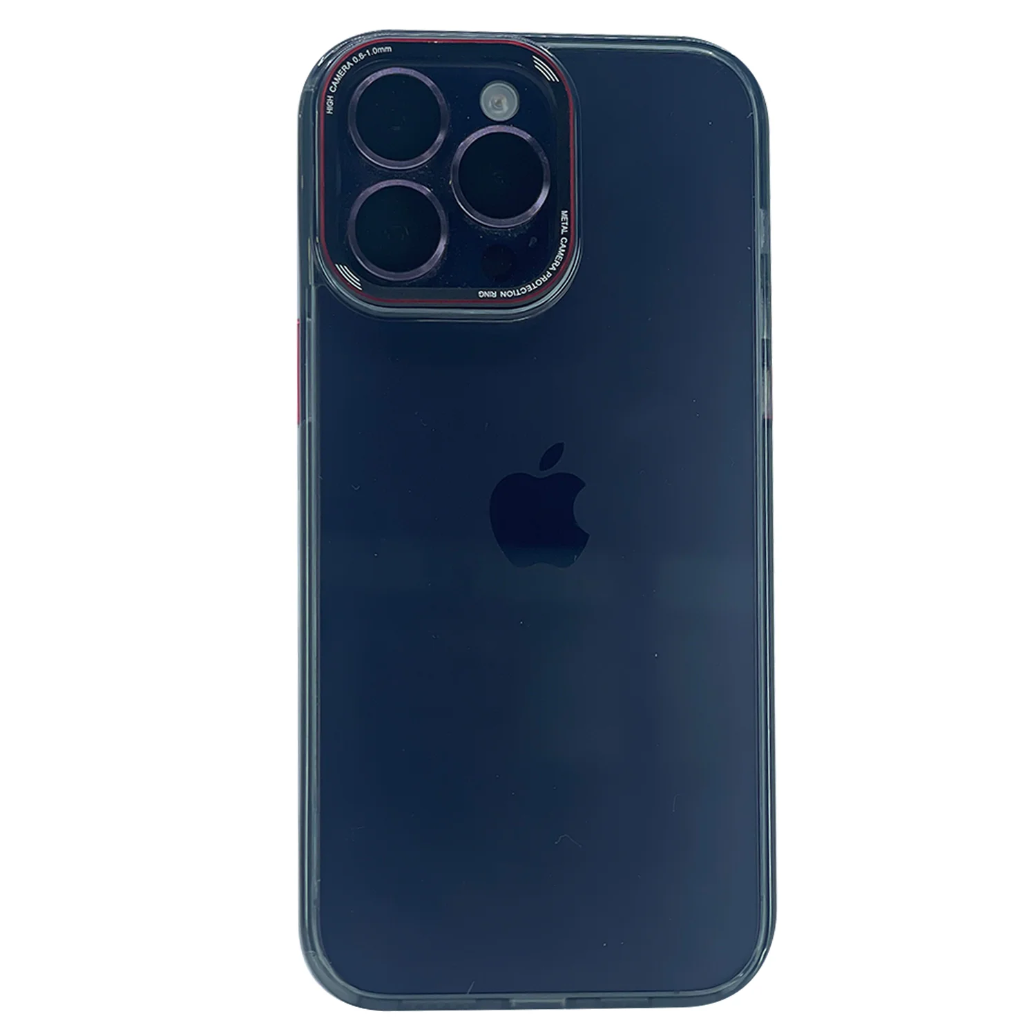 Nettech Apple iPhone 14 Pro Uyumlu Mika Renkli Kenar Seri Arka Koruma Kılıf (Siyah) NT-99017