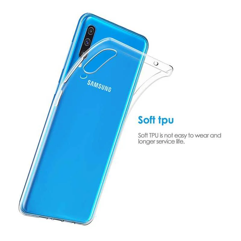 Galaxy A70 Kılıf Zore Süper Silikon Kapak - Renksiz