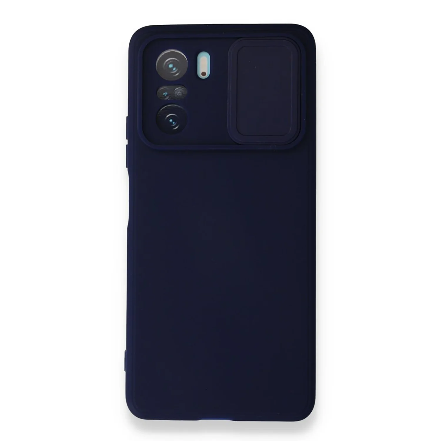Nettech Xiaomi Poco F3 Uyumlu Kızaklı Kamera Korumalı Arka Koruma Kılıf (Lacivert) NT-87182