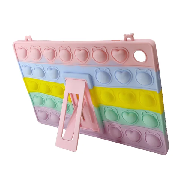 Nettech Lenovo M10 2.Nesil Uyumlu Standlı Pop It Arka Koruma (Pembe) NT-104937 - 2