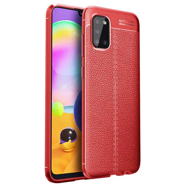 Galaxy A02S Kılıf Zore Niss Silikon Kapak - Kırmızı - 1