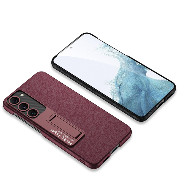 Nettech Samsung Galaxy S24 Uyumlu Standlı Karbon Arka Koruma Kılıf (Kırmızı) NT-107986 - 2