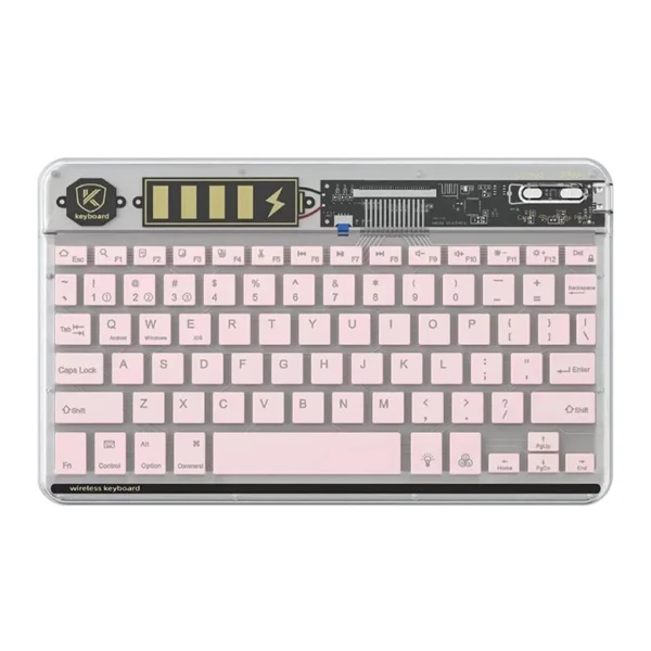 Nettech Şeffaf Klavye (Pembe) NT-104885 - 1