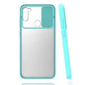 Galaxy A11 Kılıf Zore Lensi Kapak - Turkuaz