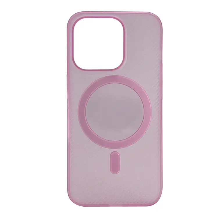 Nettech Apple iPhone 15 Pro Uyumlu NT-N010 Slim Magsafe Arka Koruma Kılıf (Pembe) NT-104509