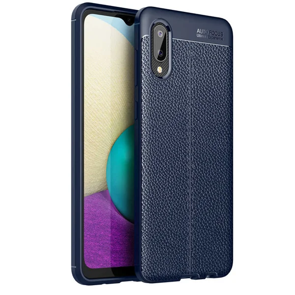 Galaxy A02 Kılıf Zore Niss Silikon Kapak - Lacivert - 1