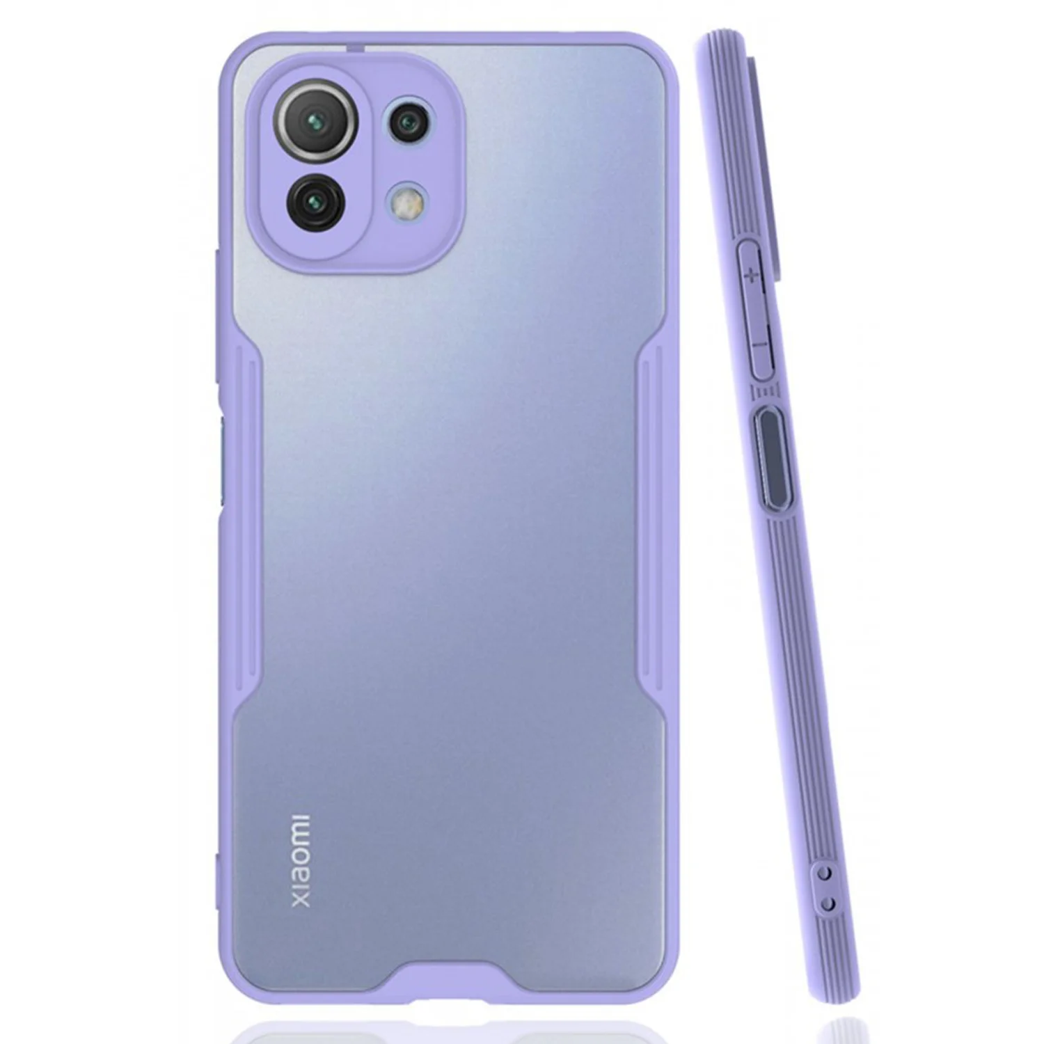 Nettech Xiaomi Mi 11 Lite Uyumlu Platin Seri Arka Koruma Kılıf (Lila) NT-86626